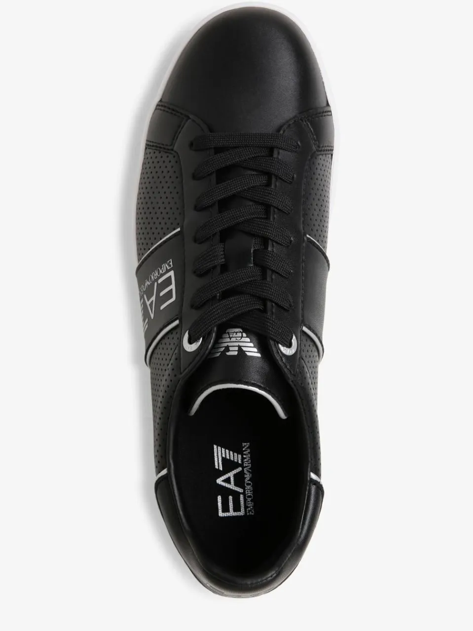 EA7 Emporio Armani Freizeit-Schuhe|Sneaker<Herren Sneaker aus Leder schwarz uni