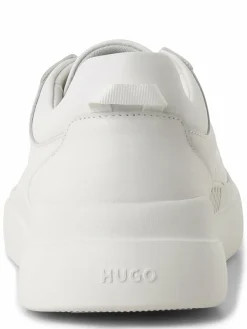 HUGO Freizeit-Schuhe|Sneaker<Herren Sneaker aus Leder weiß uni