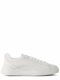 HUGO Freizeit-Schuhe|Sneaker<Herren Sneaker aus Leder weiß uni