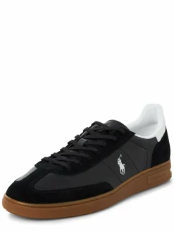Polo Ralph Lauren Sneaker<Herren Sneaker mit Leder-Anteil - Bedford schwarz weiß uni