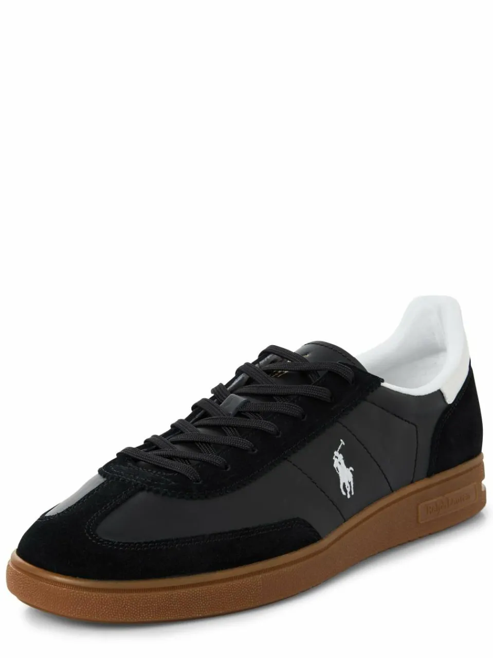 Polo Ralph Lauren Sneaker<Herren Sneaker mit Leder-Anteil - Bedford schwarz weiß uni