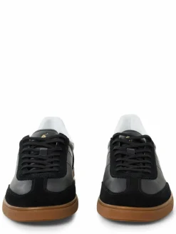 Polo Ralph Lauren Sneaker<Herren Sneaker mit Leder-Anteil - Bedford schwarz weiß uni