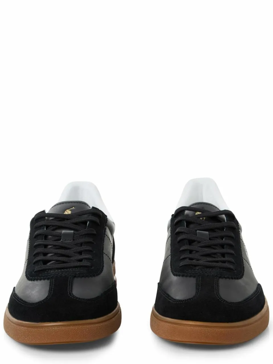 Polo Ralph Lauren Sneaker<Herren Sneaker mit Leder-Anteil - Bedford schwarz weiß uni