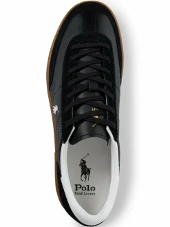 Polo Ralph Lauren Sneaker<Herren Sneaker mit Leder-Anteil - Bedford schwarz weiß uni