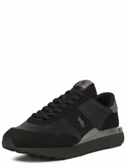 Polo Ralph Lauren Freizeit-Schuhe|Sneaker<Herren Sneaker mit Leder-Anteil schwarz uni
