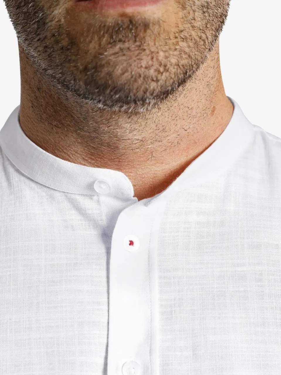 BABISTA Hemden<Herren Stehkragenhemd - VITTORINO weiß uni