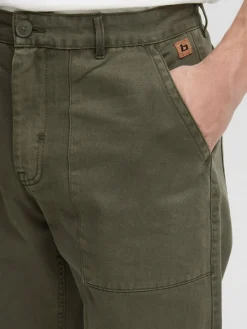 BLEND Hosen<Herren Stoffhose grün uni