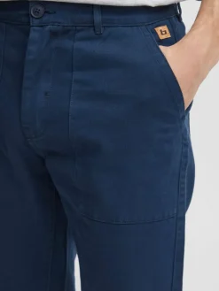 BLEND Hosen<Herren Stoffhose blau uni