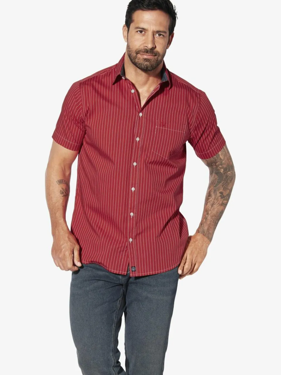 Herren Jan Vanderstorm Hemden>Herren Streifenhemd - PERTTU