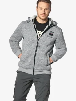 Jan Vanderstorm Sweatshirts & Sweatjacken<Herren Strickfleecejacke - NORVID grau meliert