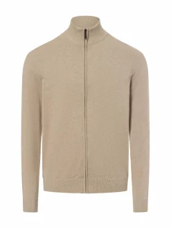 Nils Sundström Pullover & Strickjacken<Herren Strickjacke beige meliert