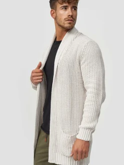 Indicode Pullover & Strickjacken<Herren Strickjacke - Anaheim beige sand uni