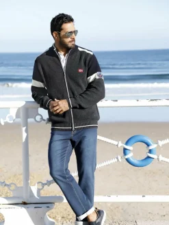 Jan Vanderstorm Pullover & Strickjacken<Herren Strickjacke - ANVE grau gemustert