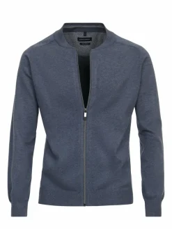 CASAMODA Pullover & Strickjacken<Herren Strickjacke - Basic blau uni