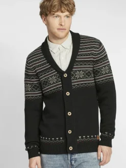 BLEND Pullover & Strickjacken<Herren Strickjacke - BHVelero schwarz gemustert