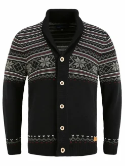 BLEND Pullover & Strickjacken<Herren Strickjacke - BHVelero schwarz gemustert