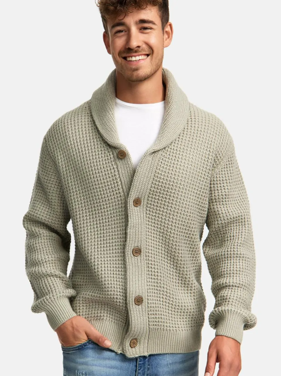 Indicode Pullover & Strickjacken<Herren Strickjacke - INBrandox beige grau uni