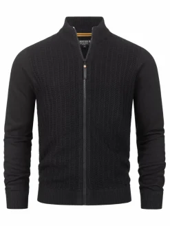 Indicode Pullover & Strickjacken<Herren Strickjacke - INCason schwarz uni