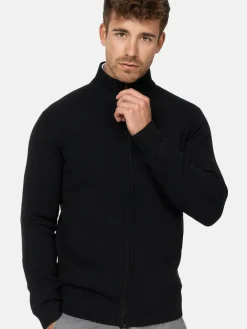 Indicode Pullover & Strickjacken<Herren Strickjacke - INLut schwarz uni
