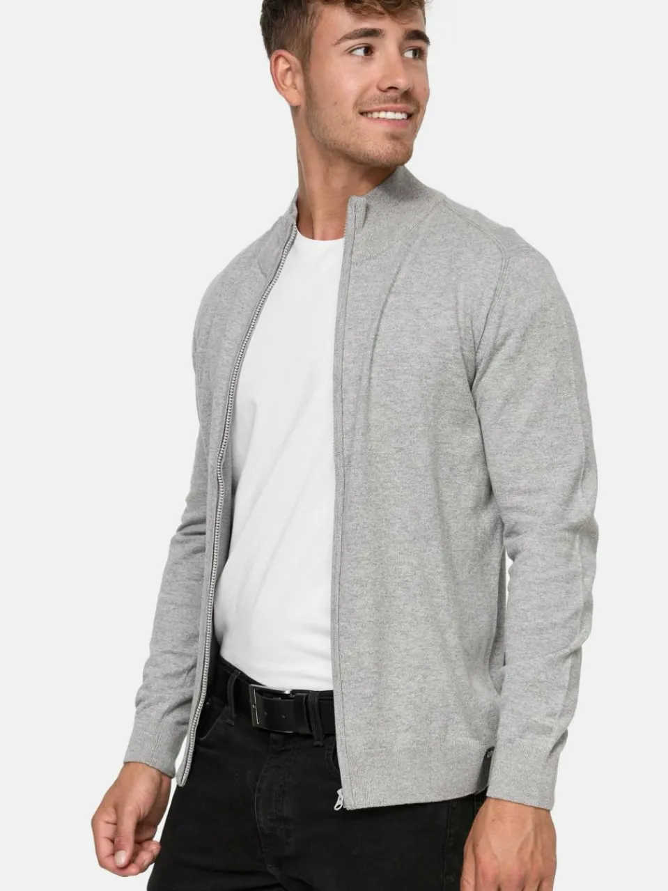 Indicode Pullover & Strickjacken<Herren Strickjacke - Lau hellgrau uni