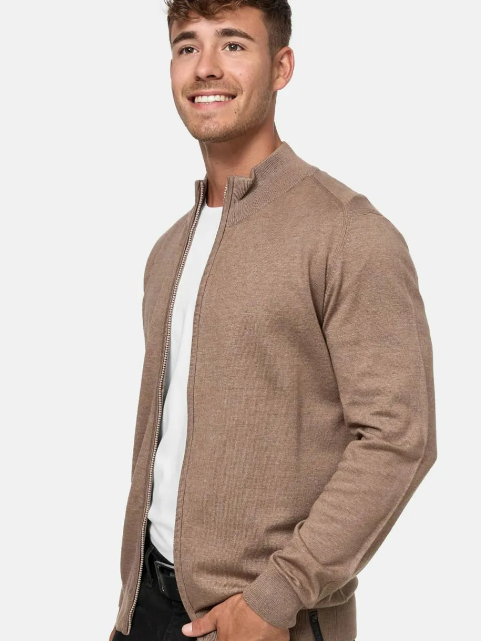 Indicode Pullover & Strickjacken<Herren Strickjacke - Lau beige uni