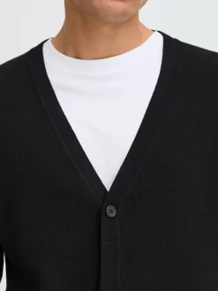 Solid Pullover & Strickjacken<Herren Strickjacke - SDFINTO schwarz uni