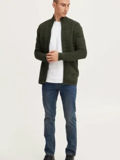 Solid Pullover & Strickjacken<Herren Strickjacke - SDStruan grün meliert