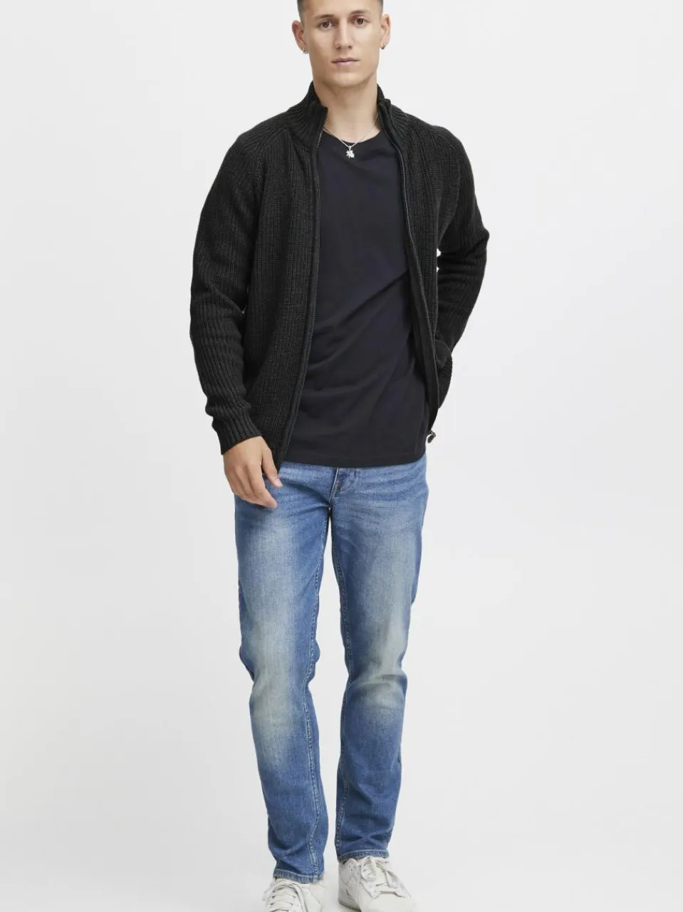 Solid Pullover & Strickjacken<Herren Strickjacke - SDXenos grau uni