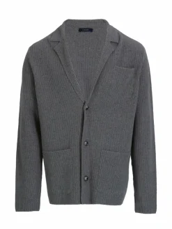 Lufian Pullover & Strickjacken<Herren Strickjacke - Shay grau uni