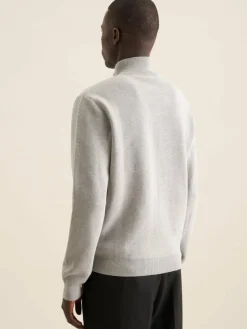 Seidensticker Pullover & Strickjacken<Herren Strick-Jacke - Uni hellgrau uni