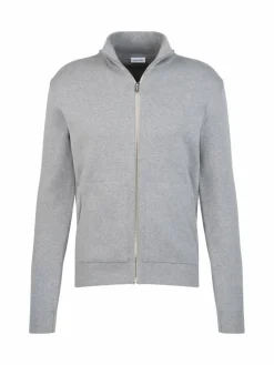 Seidensticker Pullover & Strickjacken<Herren Strick-Jacke - Uni hellgrau uni