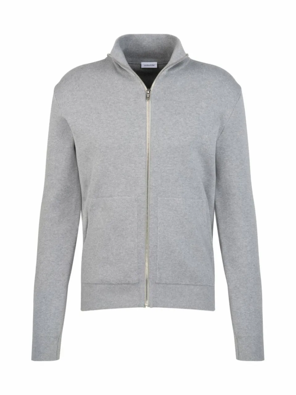 Seidensticker Pullover & Strickjacken<Herren Strick-Jacke - Uni hellgrau uni