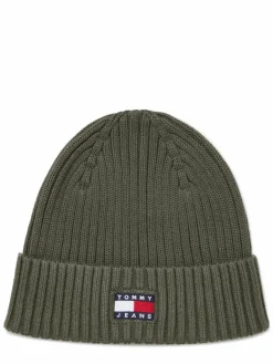 Tommy Jeans Mützen & Caps<Herren Strickmütze oliv uni