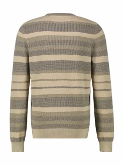LERROS Pullover & Strickjacken<Herren Strickpullover beige gestreift