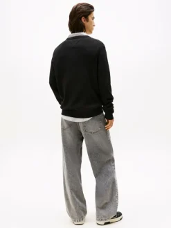 Tommy Jeans Pullover & Strickjacken<Herren Strickpullover schwarz uni