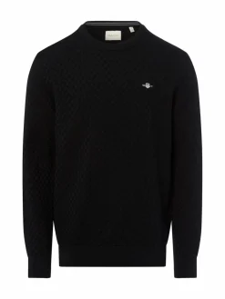 Gant Pullover & Strickjacken<Herren Strickpullover schwarz uni