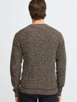 BLEND Pullover & Strickjacken<Herren Strickpullover schwarz meliert