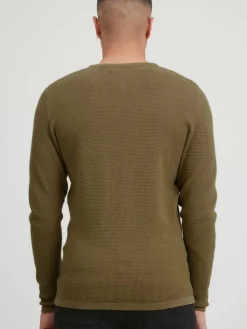 BLEND Pullover & Strickjacken<Herren Strickpullover braun uni