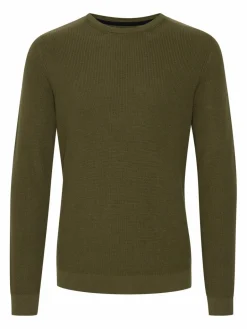 BLEND Pullover & Strickjacken<Herren Strickpullover grün uni