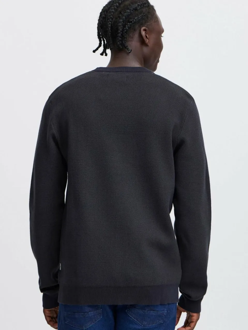 BLEND Pullover & Strickjacken<Herren Strickpullover schwarz meliert