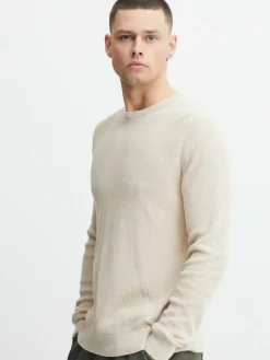 BLEND Pullover & Strickjacken<Herren Strickpullover beige uni