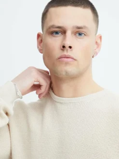BLEND Pullover & Strickjacken<Herren Strickpullover beige uni