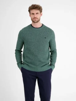 LERROS Pullover & Strickjacken<Herren Strickpullover blau uni