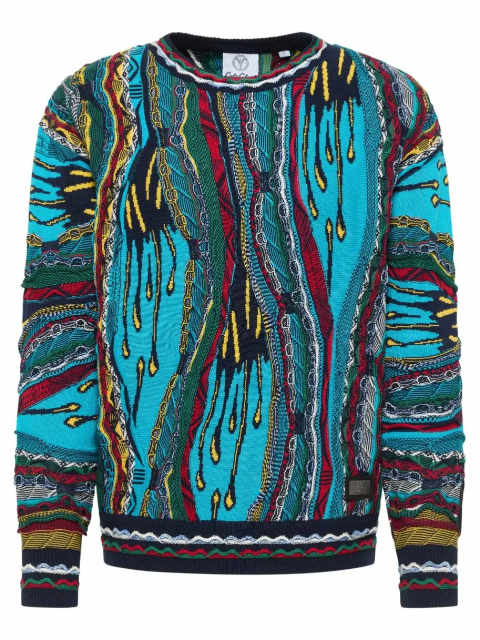 Carlo Colucci Pullover & Strickjacken<Herren Strickpullover - Ernandes türkis gemustert