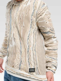 Carlo Colucci Pullover & Strickjacken<Herren Strickpullover - Ernandes beige gemustert