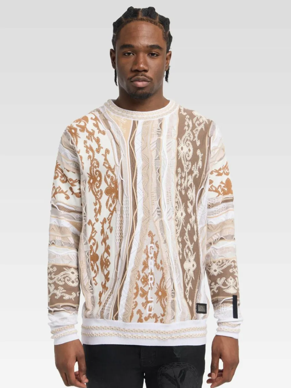 Carlo Colucci Pullover & Strickjacken<Herren Strickpullover - di Cicco beige gemustert