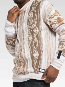 Carlo Colucci Pullover & Strickjacken<Herren Strickpullover - di Cicco beige gemustert