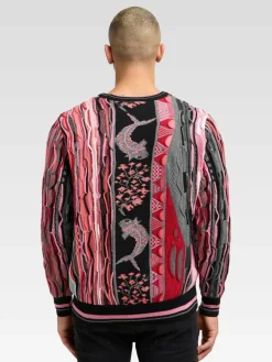 Carlo Colucci Pullover & Strickjacken<Herren Strickpullover - Donato schwarz gemustert