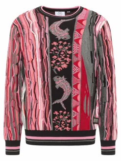 Carlo Colucci Pullover & Strickjacken<Herren Strickpullover - Donato schwarz gemustert