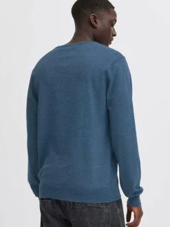 BLEND Pullover & Strickjacken<Herren Strickpullover - BHBRUTON V-neck blau meliert